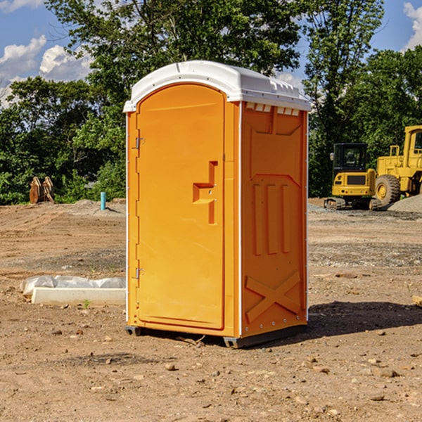 how often are the portable restrooms cleaned and serviced during a rental period in Cuddy